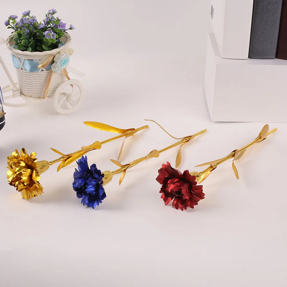 24K покрытые фольгой розовое золото подарки гвоздики Декор | Дом и сад