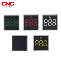 cnc 1pc mini small 22mm ac 20 500v voltmeter square panel led digital voltage meter indicator light tester