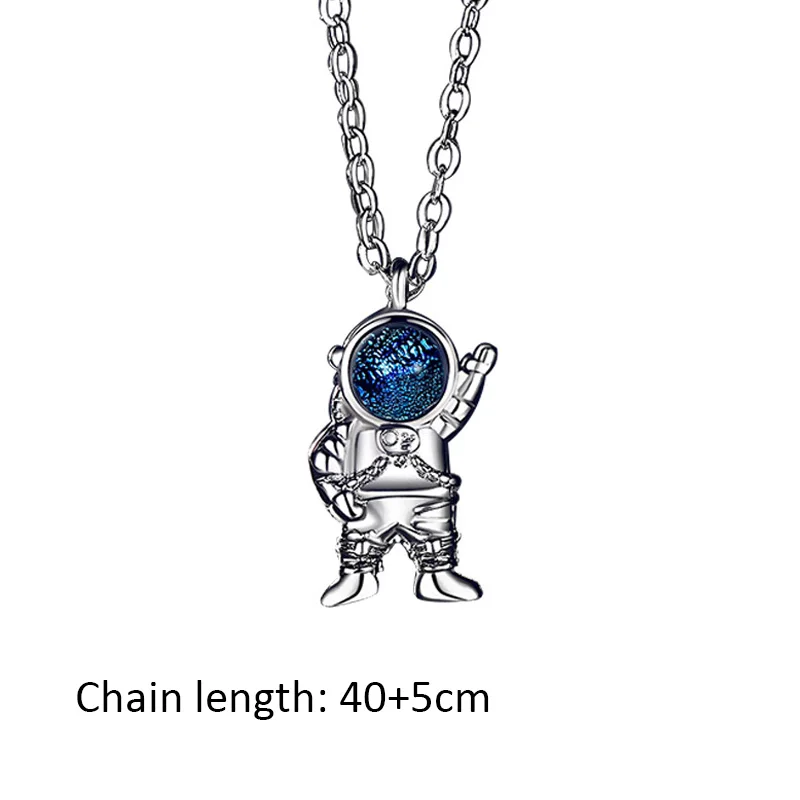 Модное ожерелье с подвеской в виде Луны и звезды кристаллом космический человек