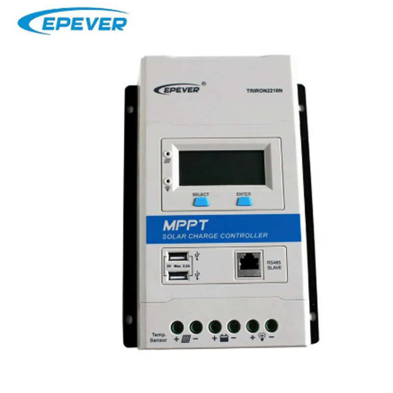Controlador de Carga Solar e Descarga Auto com Ds2 e Ucs Epever Mppt Modular-projetado 12 v 24 Módulo Duplo Usb 5 20a 30a