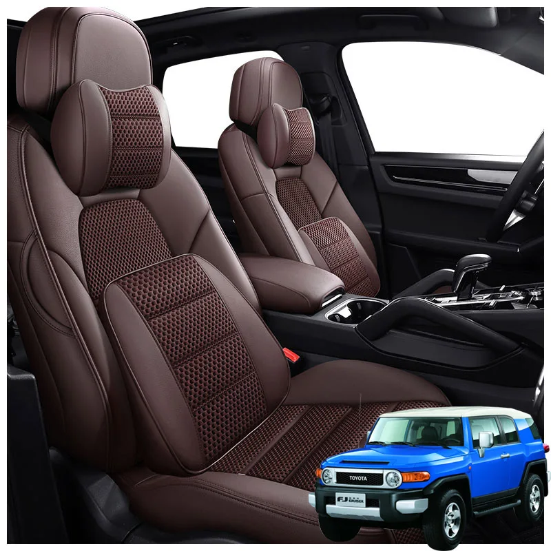 

Кожаные чехлы для автомобильных сидений на заказ, товары для Toyota Fj Cruiser 2007, 2008, 2009, 2011, 2010, 2017, аксессуары для интерьера