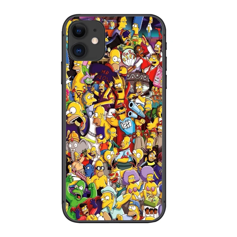 

Cute Funny Cartoon Homer J. Simpson Soft Silicone Phone Cover Case For iPhone 12 Mini 11 Pro MAX 7 8 Plus 6 6S XR XS Max Copue