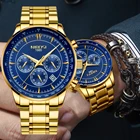Часы наручные NIBOSI мужские спортивные, брендовые Роскошные водонепроницаемые Модные известные деловые с хронографом