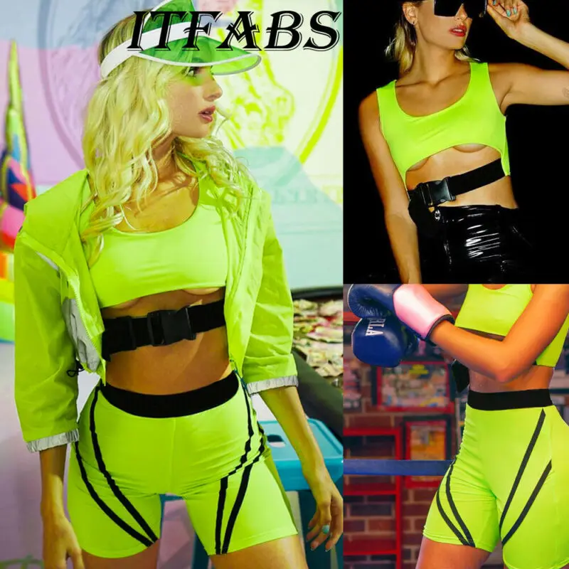 Женский спортивный костюм 2 шт./компл. топ штаны одежда для йоги тренировочный