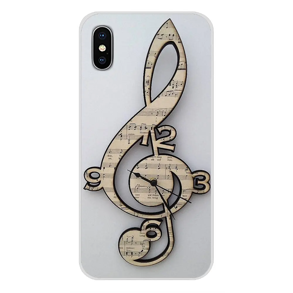 Violin Music Musical Note For Apple iPhone X XR XS MAX 4 4S 5 5S 5C SE 6 6S 7 8 Plus ipod touch Transparent Soft Shell Cases | Мобильные