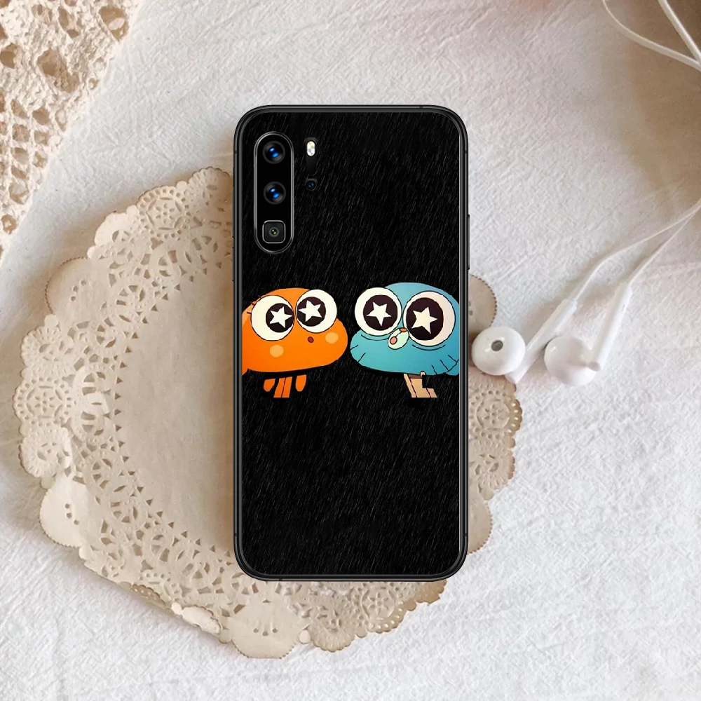 

Gumball and darwin Phone Case For Huawei P Mate 10 20 30 40 Lite Pro smart Z 2019 nova 5t black Shell Trend Cover Silicone Coque