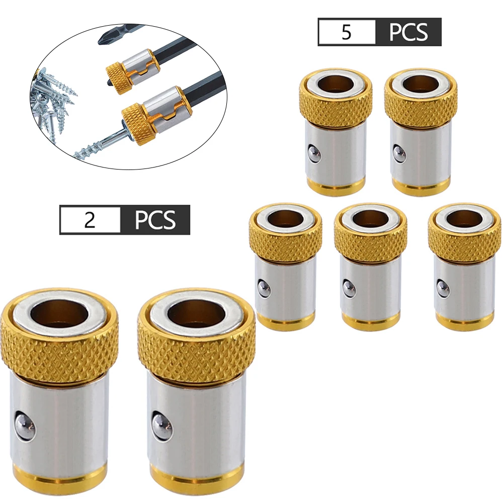 

2/5PCS Magnetic Bit Holder Alloy Electric Magnetic Ring Screwdriver Bit Anti-Corrosion Strong Magnetizer For Phillip Drill Bit