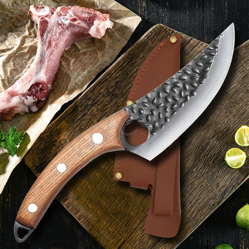 Кованые кухонные ножи 5CR1 5 нож мясника из нержавеющей стали дюйма охотничий для