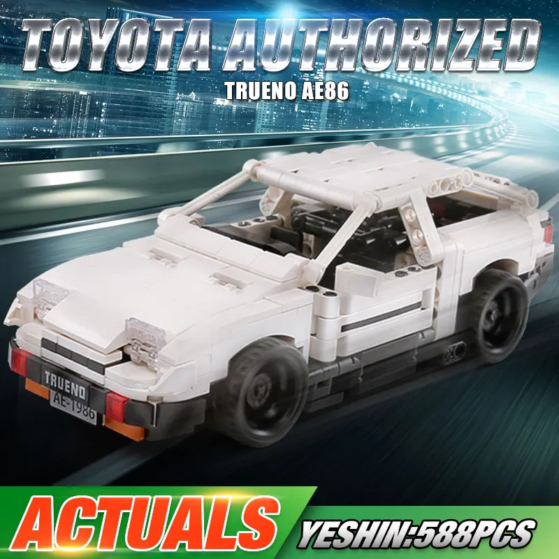 Ешина QC001 высокотехнологичного автомобиля игрушки совместимая с MOC 32617 AE86 модель