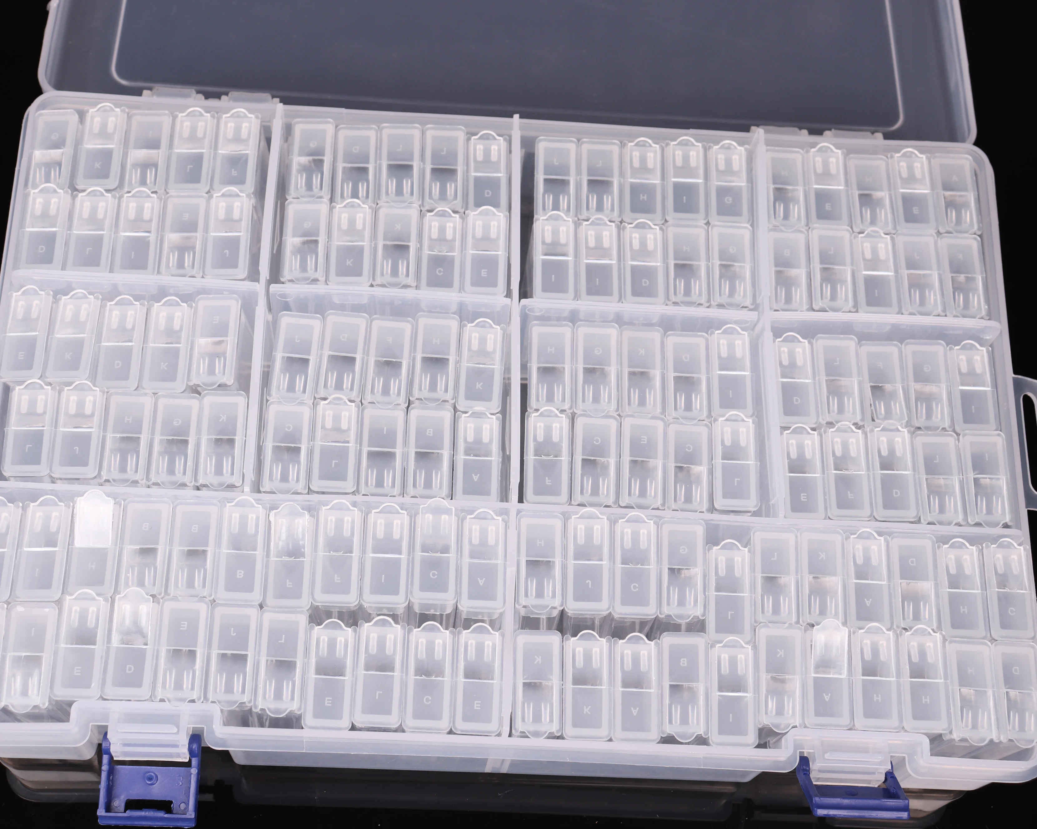 New 124 grid 5d Diamond Painting Box Tool Big Plastic Storage Tools Kit Full Square Accessories Embroidery | Дом и сад