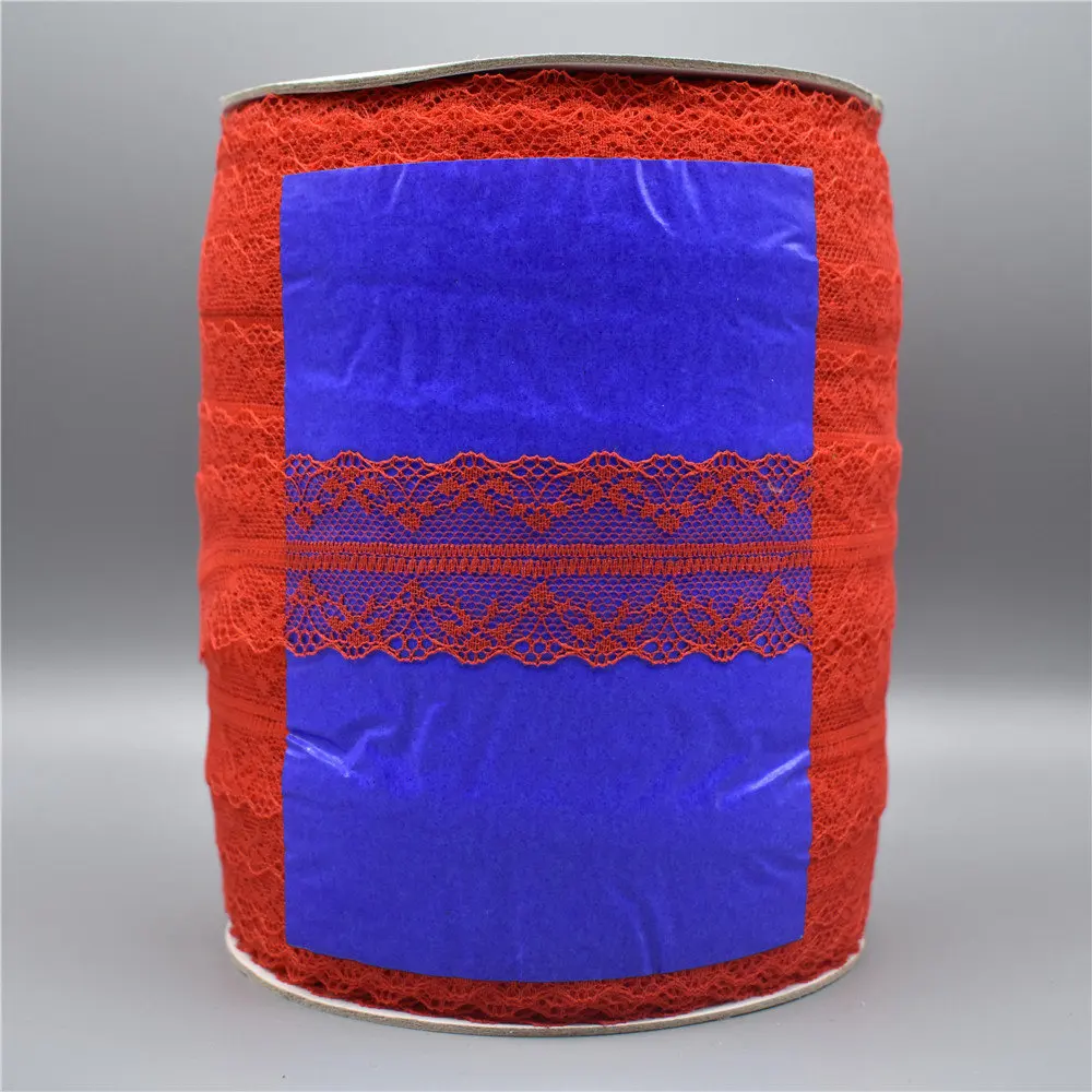 Оптовая продажа 300 ярдов/рулон белая кружевная лента 40 мм широкая отделка