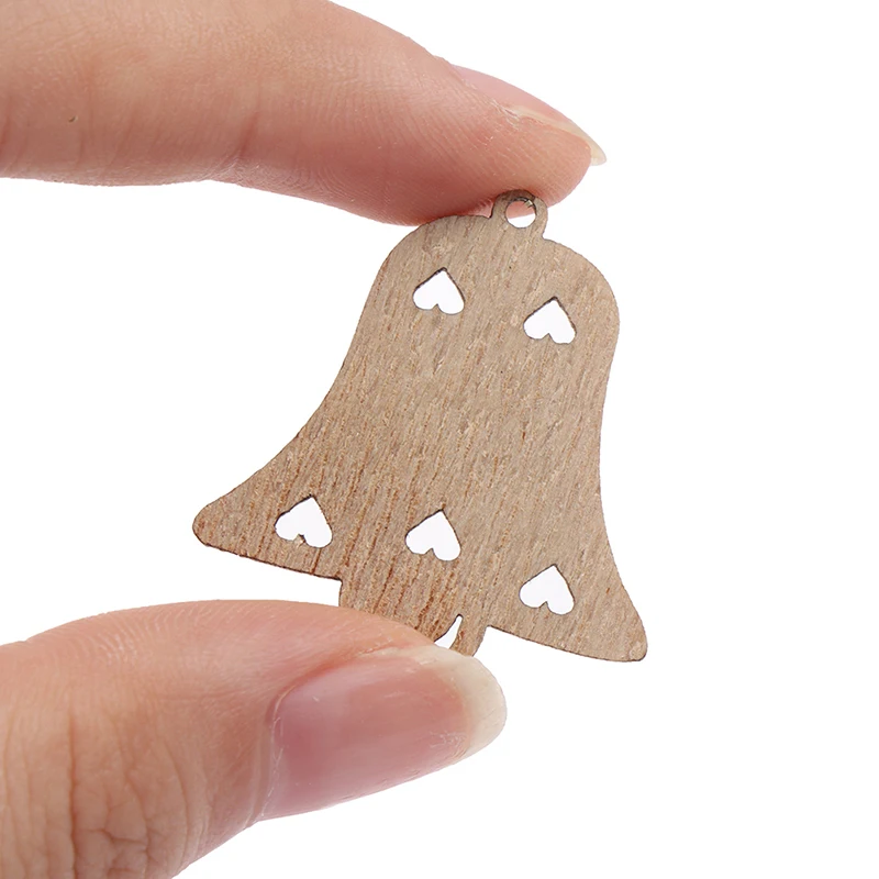 

25pcs DIY Christmas Tree Pendants Wooden Elk Head Hanging Ornaments Xmas Party