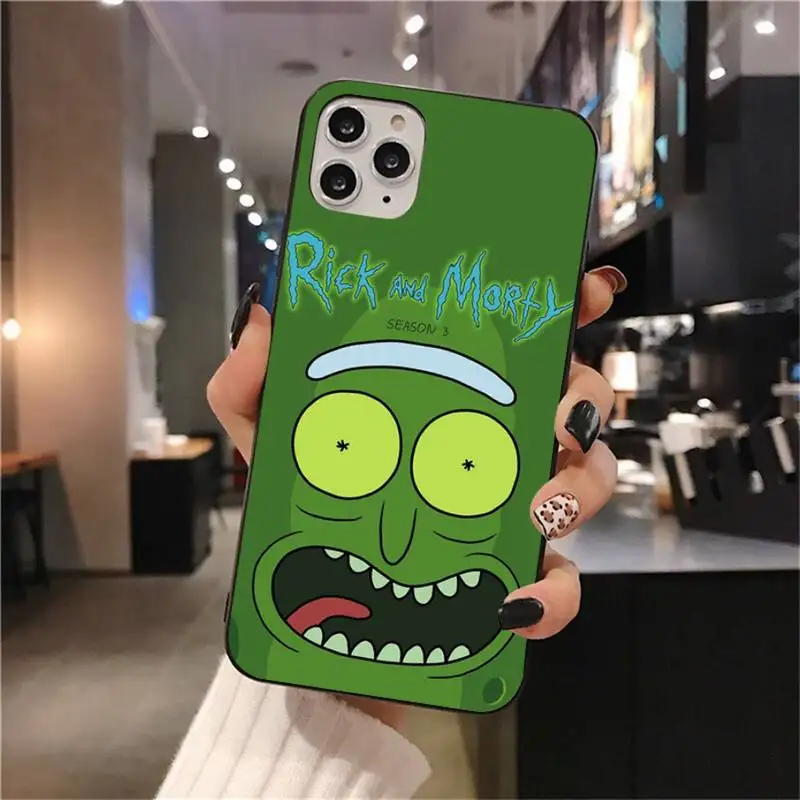 

PENGHUWAN Anime Rick Morty Phone Case for iphone 12 pro max 11 pro XS MAX 8 7 6 6S Plus X 5S SE 2020 XR case