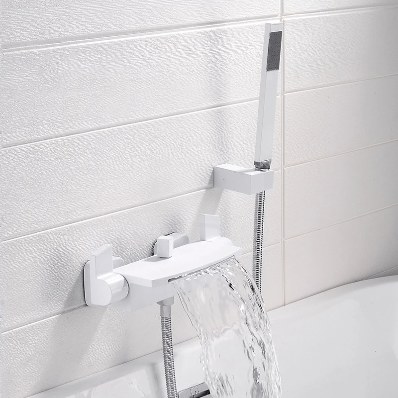 Senlesen смеситель для ванны медный водопад вода дождевой Душ смесительный клапан