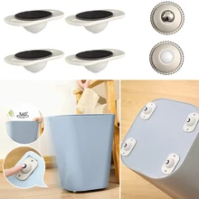 8/4pcs Adhesive Swivel Casters Paste Type Universal Furniture Wheel Castor Roller Storage Box Paste Type Pully Home Accessories