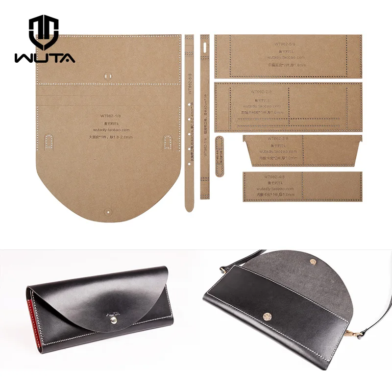 WUTA 962 1 набор сделай сам Кожаный клатч крафт бумага узор шаблон маленькая сумка на