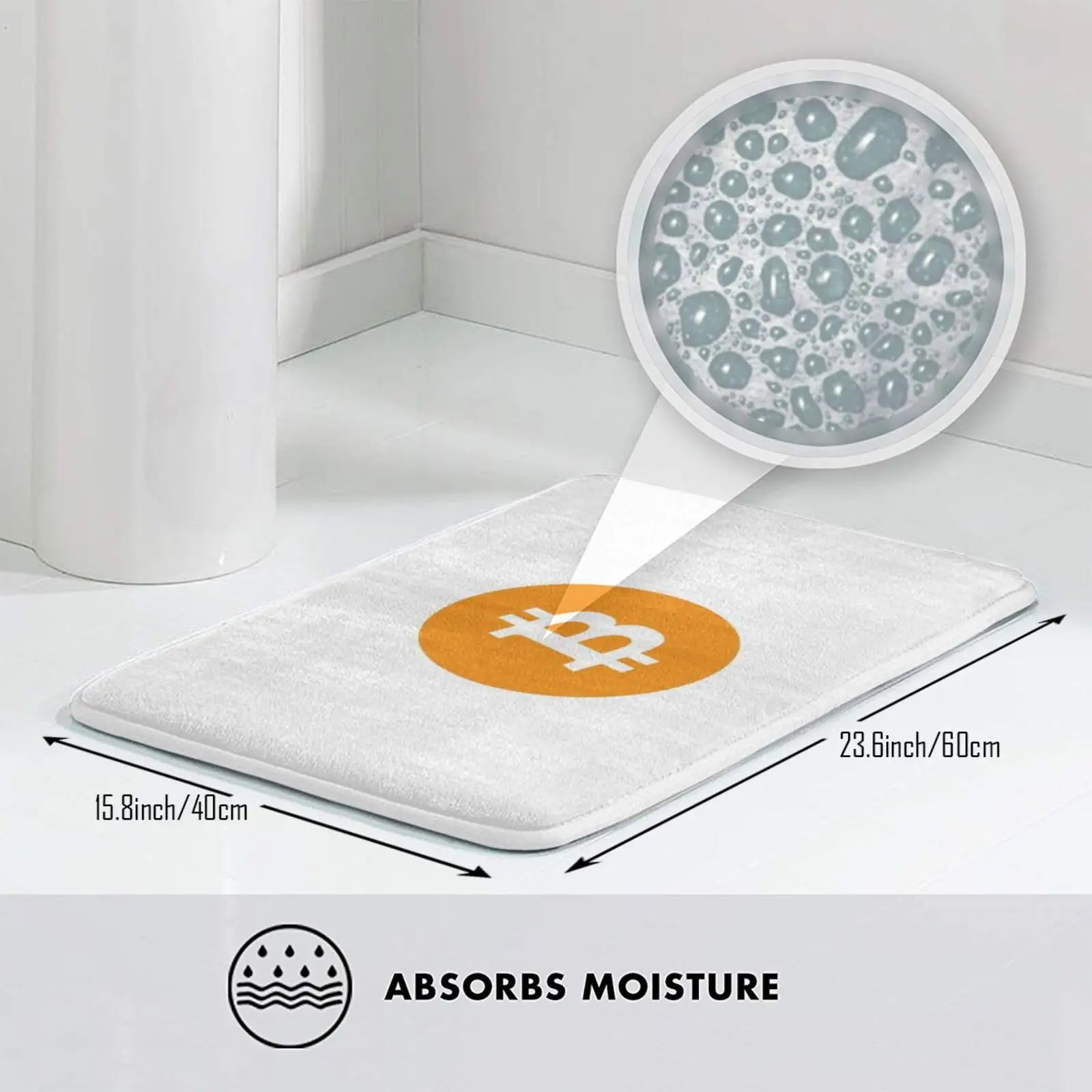 Минималистичный коврик для входной двери биткоина ванной Джефф Безос арбуз