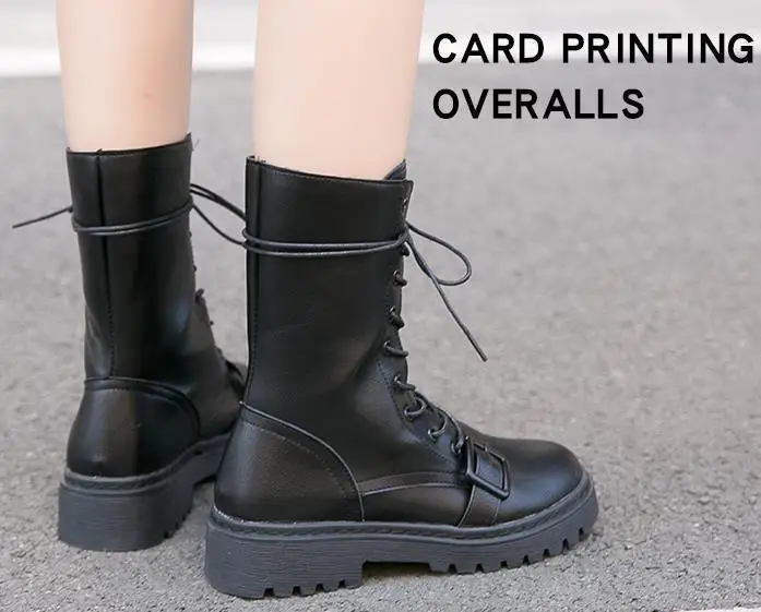 Женские зимние ботинки Модные ботильоны с квадратным каблуком спереди на молнии