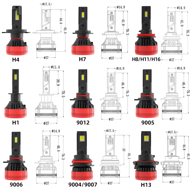 

F5 110W H7 H4 Led Canbus 20000LM High Power Headlight H1 H8 H11 H16 9005 Hb3 Hb4 9012 H13 9007 Led Bulb Turbo Lamp For Car 2PCS