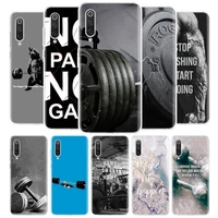 bodybuilding gym fitness cover phone case for xiaomi redmi note 9s 10 9 8 8t 7 6 5 6a 7a 8a 9a 9c s2 pro k20 k30 5a 4x coque