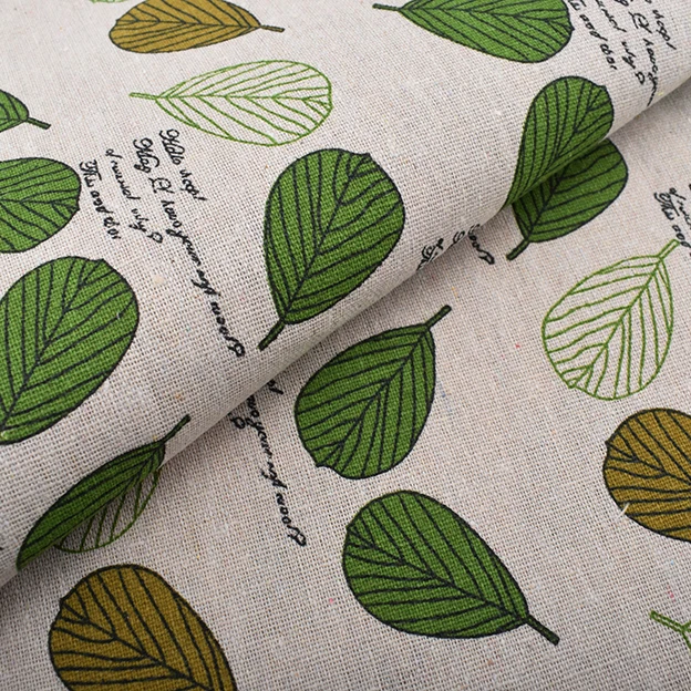 A 1 piece Chainho, серия Green Leaves, хлопковая льняная ткань с принтом для самостоятельного шитья и шитья дивана, скатерти, занавески, сумки, материал подушки - Цвет: A 1 piece
