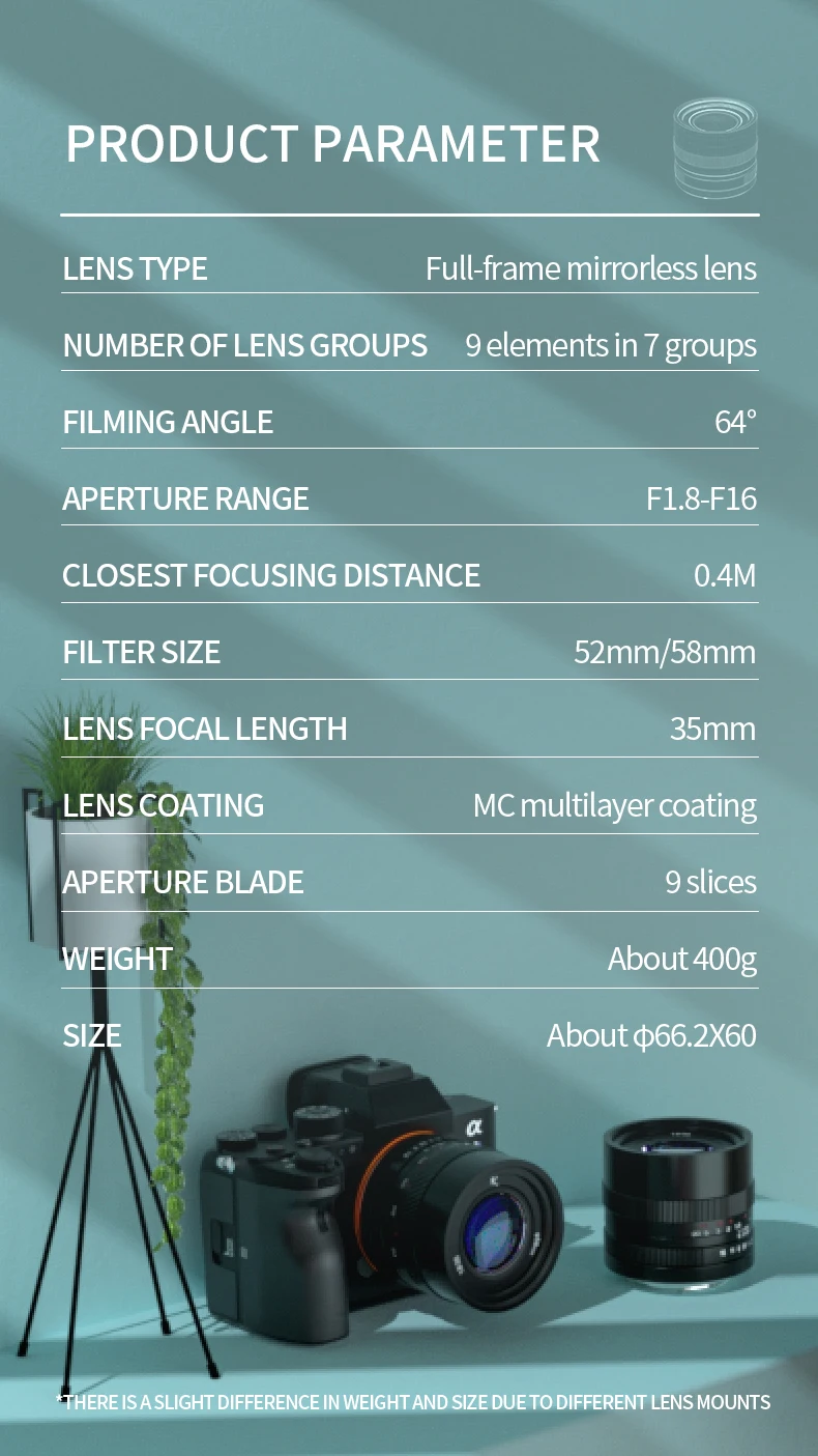 

Rockstar 35mm F1.8 Macro DSLR Camera Lens For Panasonic/Sigma/Leica L Sony E Nikon Z Canon RF Mount Fixed Focus Photography Lens