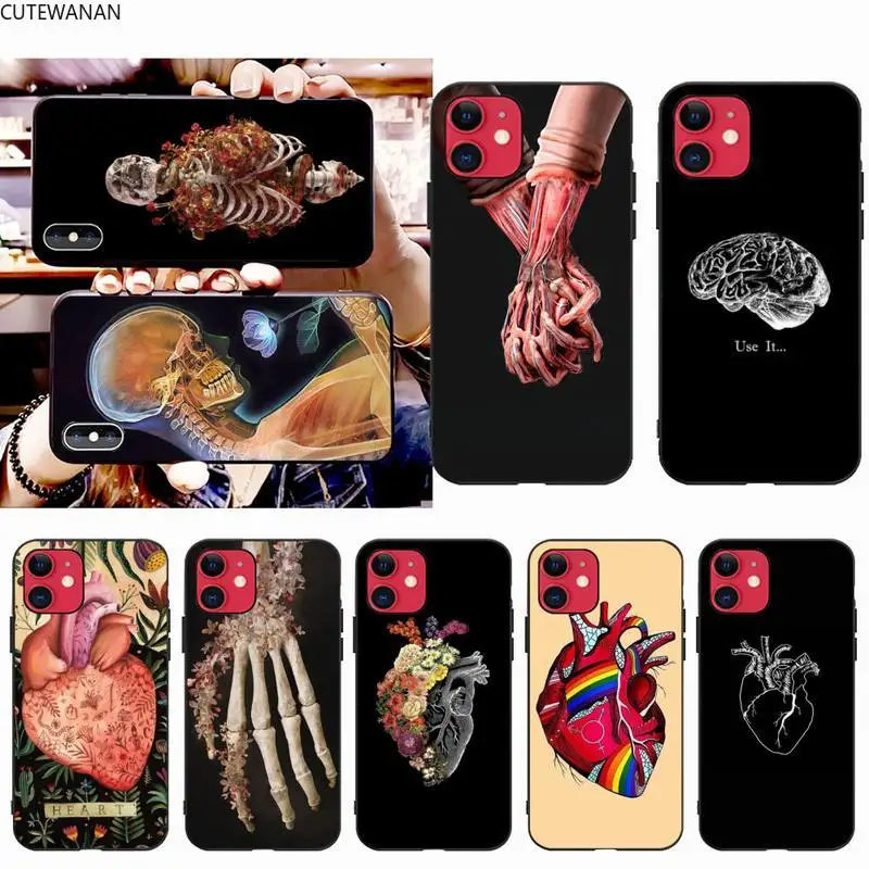 medical human organs brain luxury unique phone cover for iphone 12 pro max 11 pro xs max 8 7 6 6s plus x 5s se 2020 xr case free global shipping