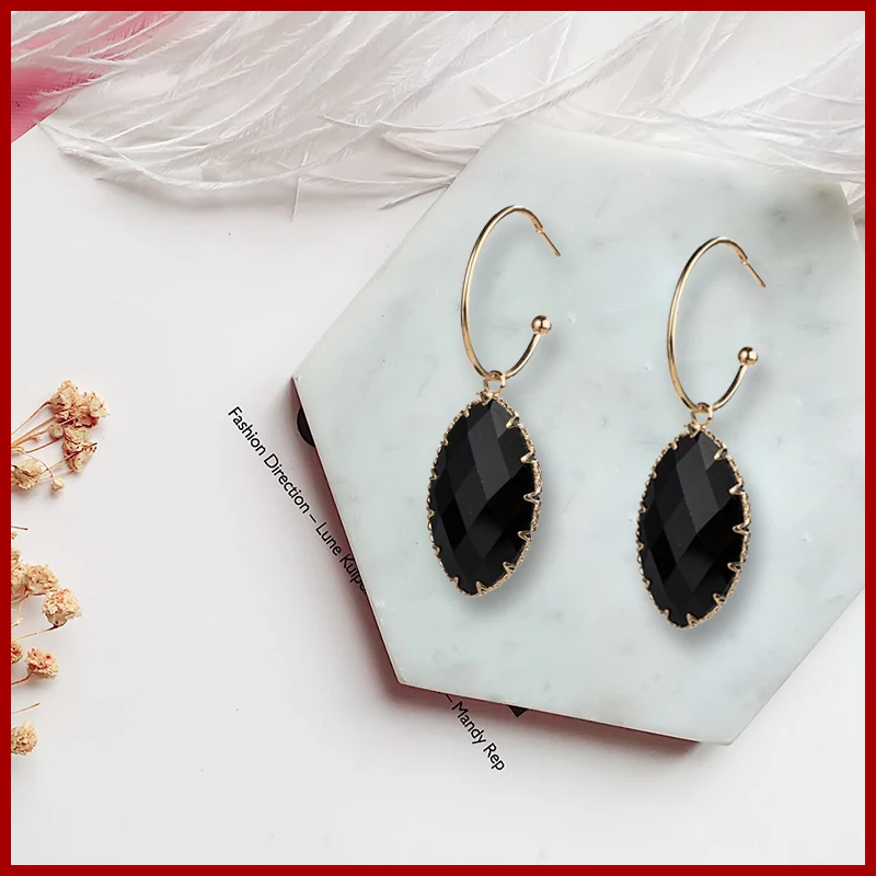 2019 новые корейские серьги с изображением конского глаза модные стеклянные