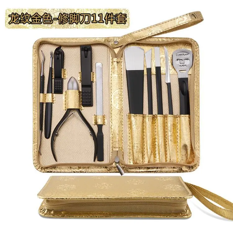 Прямой маникюрный ножик из нержавеющей стали набор 8 предметов косметических