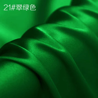 Шелк тутового шелкопряда креп атласная ткань для платья Cheongsam ширина 114 см одежда ткань для DIY шитья 90 чистый цвет горячая распродажа - Цвет: 21