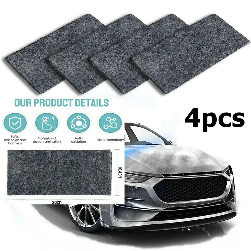 

4Pcs Auto Car Scratch Repair Remover Nano Cloth Scratch Eraser Surface Scuffs Fix Car Polishing Supplies 20*10cm