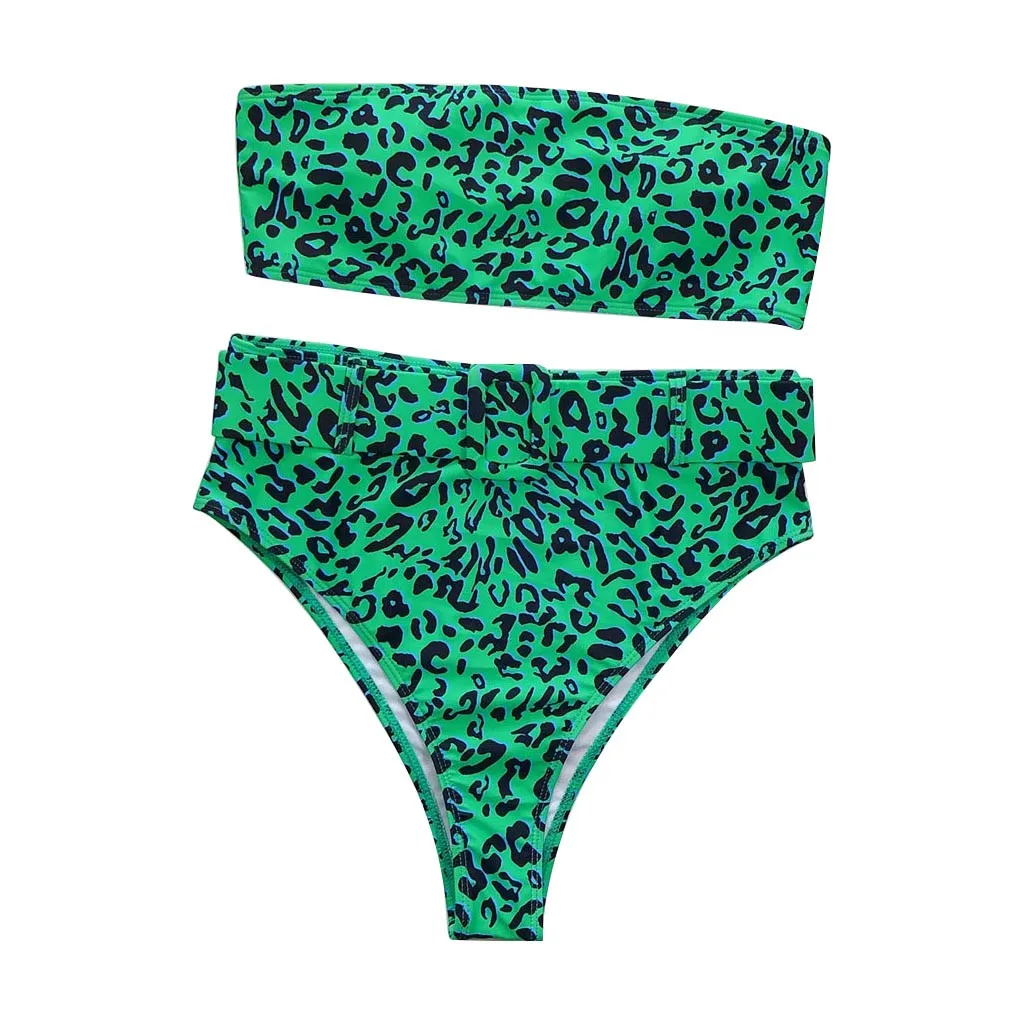 Горячее предложение сексуальное женское Бикини бандо с принтом пуш-ап комплект