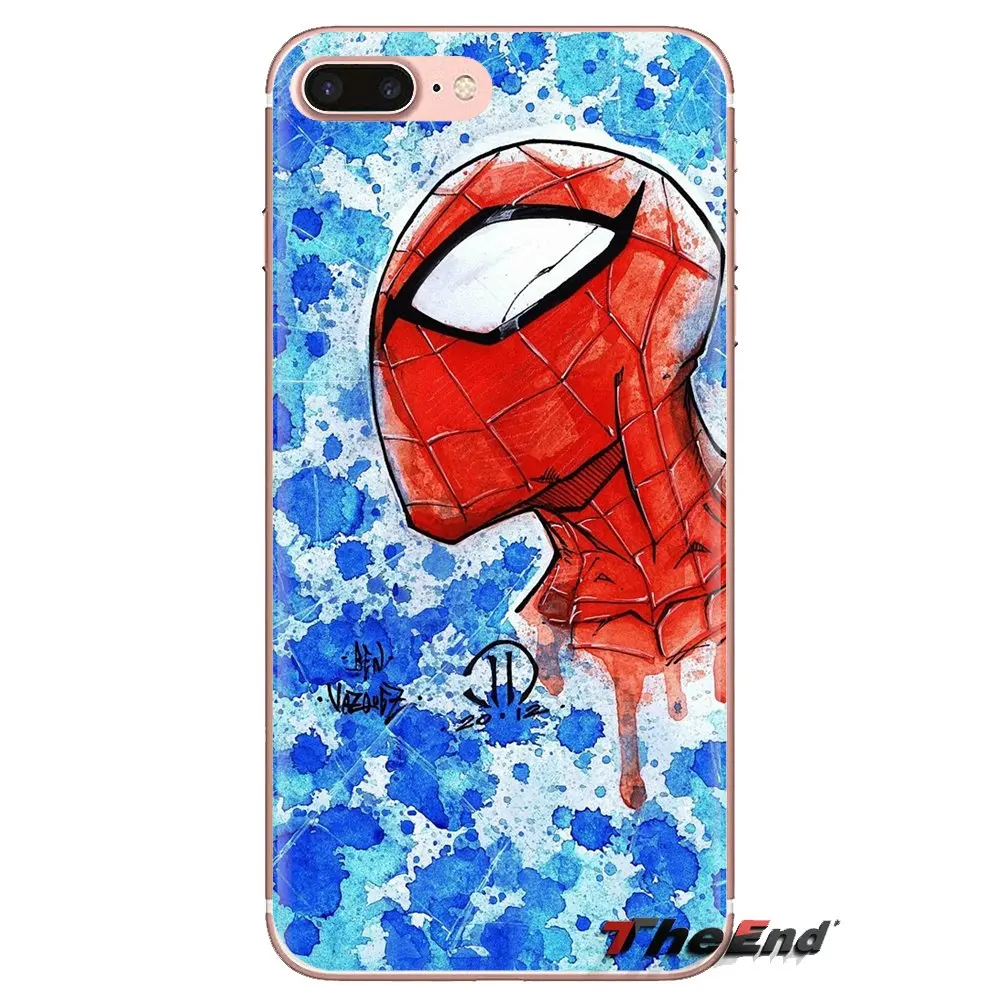 Комиксы Человек-паук Мстители для iPhone XS Max XR X 4 4S 5 5S 5C SE 6 6S 7 8 плюс samsung Galaxy J1 J3 J5 J7 A3 A5