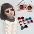 Новые детские аксессуары детские солнцезащитные очки популярные очки в форме цветка для маленьких мальчиков и девочек цветные защитные очки для детей на открытом воздухе подарок
