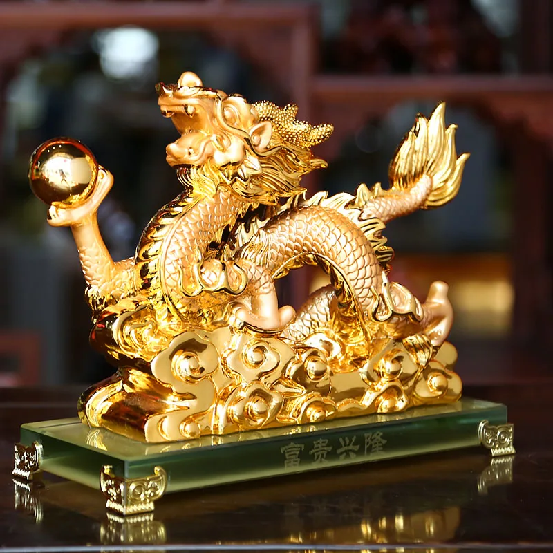 Фэн-шуй украшения IF THE GOOD FORTUNE SHUILONG Легкое покрытие жемчужные поделки украшение