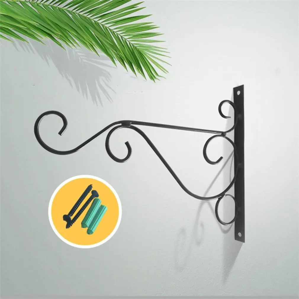 Смелые кованые цветочные стойки настенные подвесные кронштейны крючки рамка