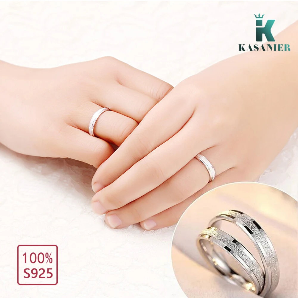 Роскошное серебряное матовое кольцо KASANIER романтическое обручальное для