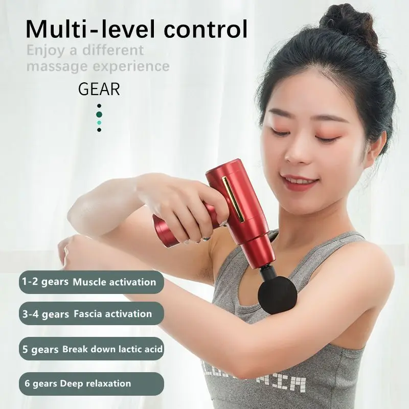 

Massage Gun Deep Tissue Percussion Muscle Massager For Pain Relief Fascia Gun Electric Body Massager