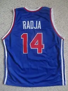 

DINO RADJA #14 JUGOPLASTIKA YUGOSLAVIA YELLOW NEW SEWN Retro throwback stitched embroidery Customize any size and name