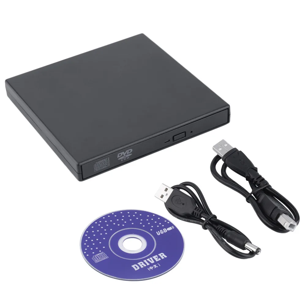 Новый внешний DVD-диск USB 2 0 Комбинированный привод для горения CD +-RW DVD ROM черный