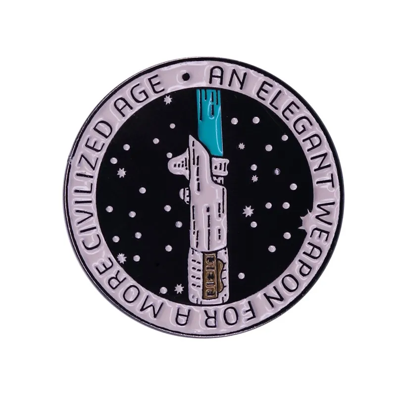 Эмалированная брошь Lightsabers знакомое оружие джедая с мистическими кристаллами