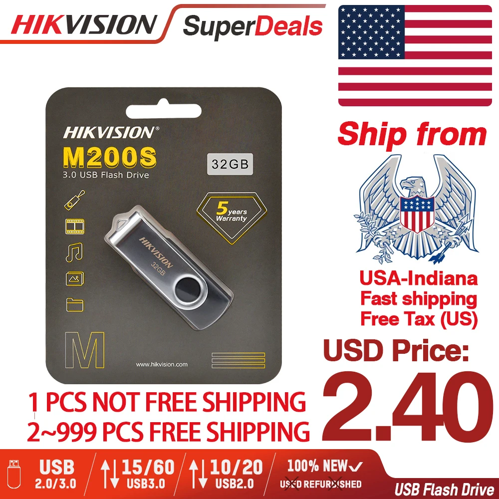 

Clearance Hikvision USB Flash Drive 16GB 32GB 64GB USB2.0 USB3.0 Tiny Pendrive Pen Memory Stick Storage Ship from Indiana USA