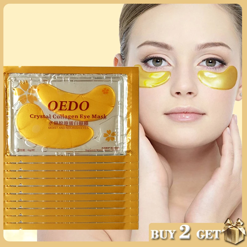 

10pcs/lot Eye Care Treatment & Eye Patch Gold Crystal Collagen Skin Care Eye Patches Dark Circle Whitening Care Effect