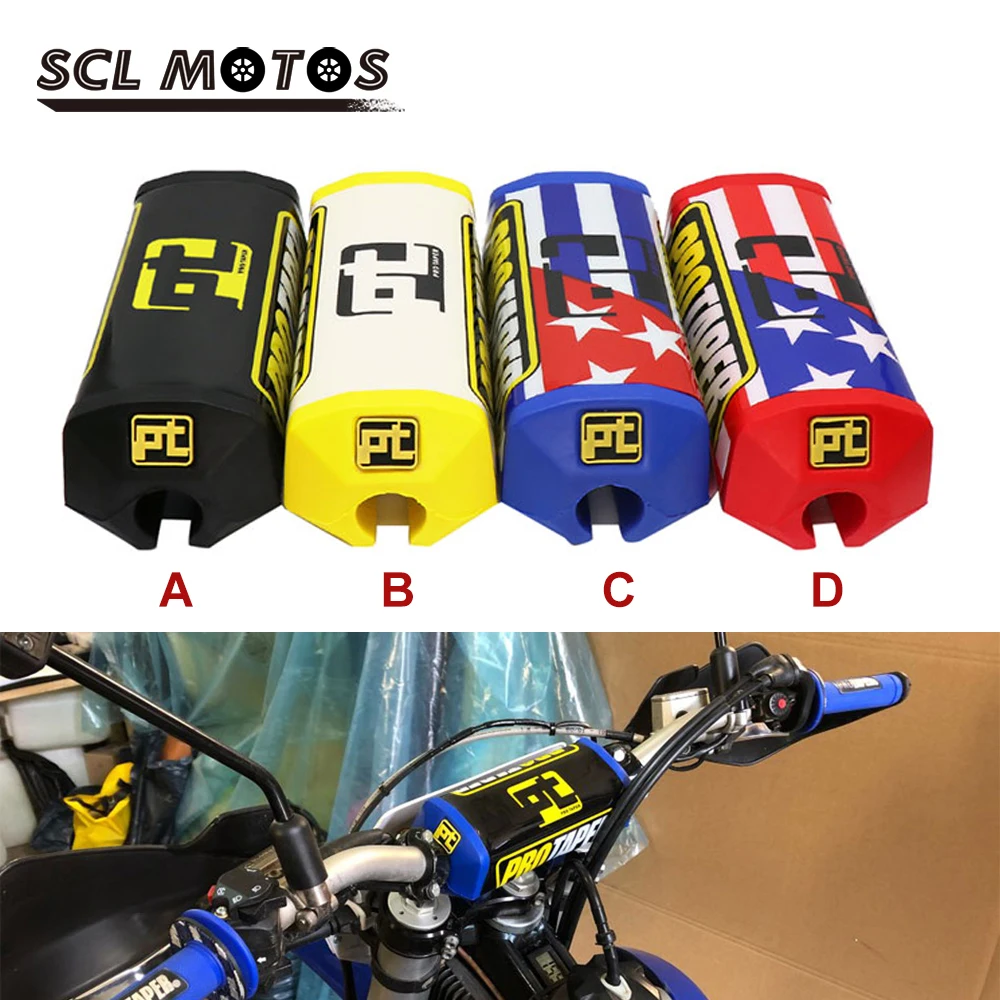 SCL MOTOS High Quality 26mm Motorcycle Square Fat Handlebar Pad Chest Protector Bar Pad Cross Bar For Motocross 1-1/8 Handle Bar