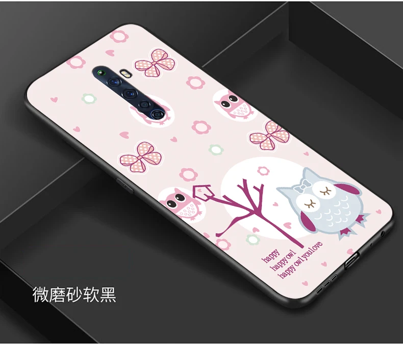 Для OPPO Reno2 Z чехол милый мультяшный Мягкий силиконовый чехол для OPPO Reno 2Z 2 Z чехол для телефона s черный бампер Капа для OPPO Reno2Z - Цвет: 17