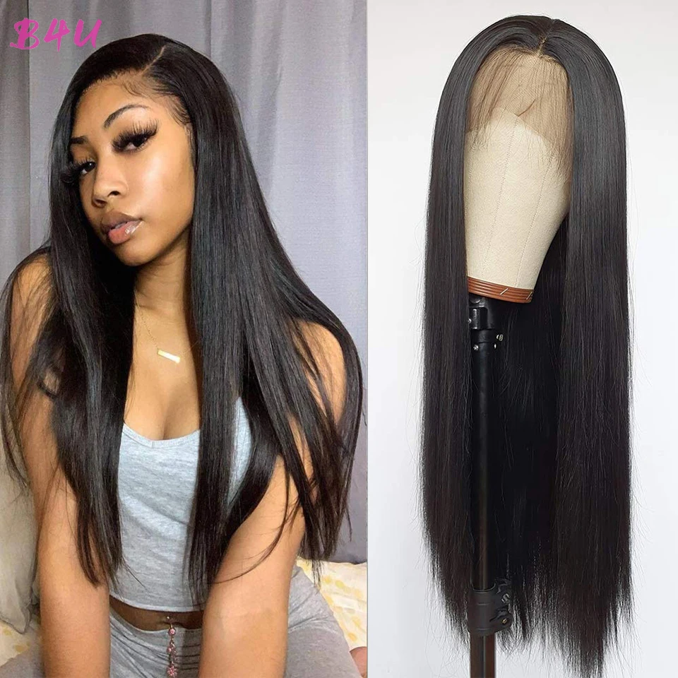 

Straight Lace Front Wig Brazilian Hair 13x4 Lace Front Human Hair Wigs Remy Hair For Women Natural 30 Inch Lace Frontal Wig