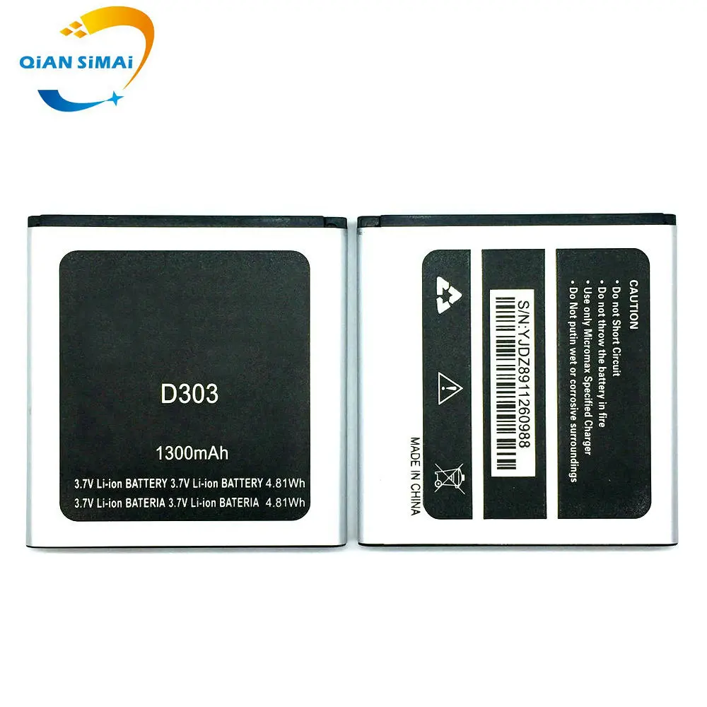 Новый оригинальный высокого качества micromax d303 батарея для D303 мобильный телефон в