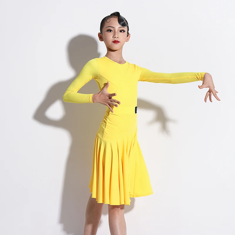 

Children's Latin Dance Competition Suit Professional Rumba Tango Samba Cha Cha Dance Practice Dress Ballroom Dancewear DWY5722