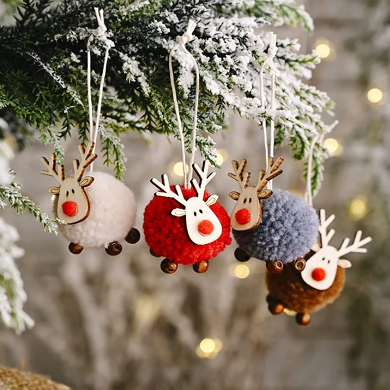 

Christmas Decoration Supplies Pendant Creative Christmas Tree Ornaments Felt Fawn Pendant Christmas Tree Hanging Gift