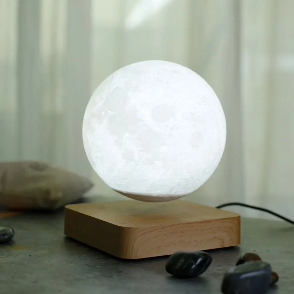 Новый дизайн креативная 3D Магнитная левитационная Лунная лампа ночсветильник